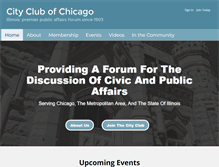 Tablet Screenshot of cityclub-chicago.org